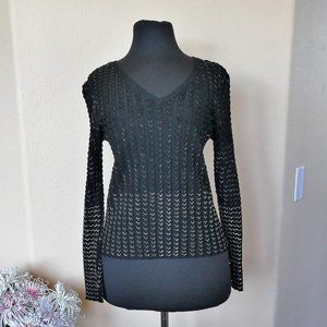 Black Sequin Belldini Top-Size S